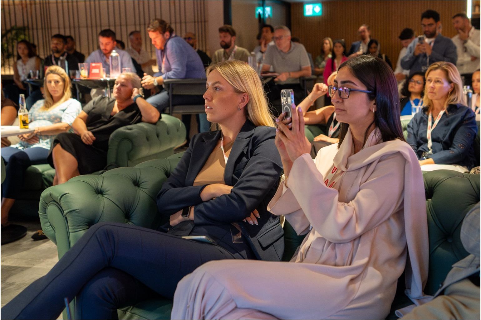 Five Iron Dubai Marina Members Lounge crowd