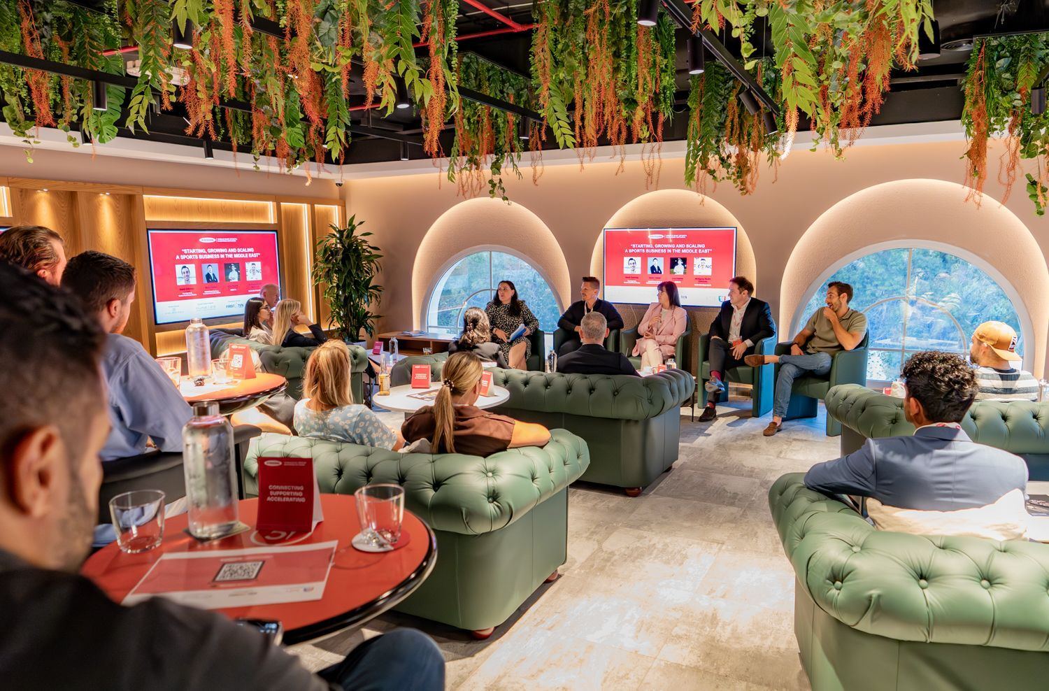 Five Iron Dubai Marina Members Lounge panel event