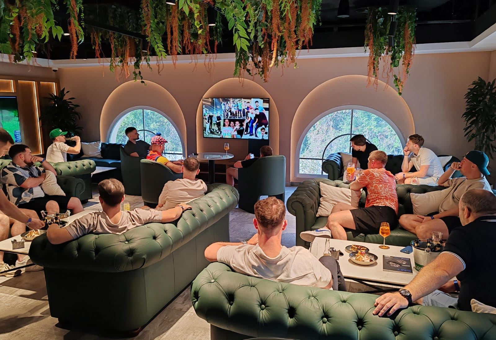 Five Iron Dubai Marina Members Lounge casual seating